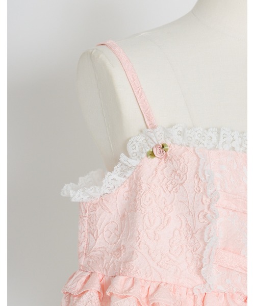 Lolime by mellfy memory(ロリミー バイ メルフィーメモリー)の「frill rose jacquard bustier(Tシャツ/カットソー・レディース・ホワイト/ピンク・FREE)」の22枚目の写真