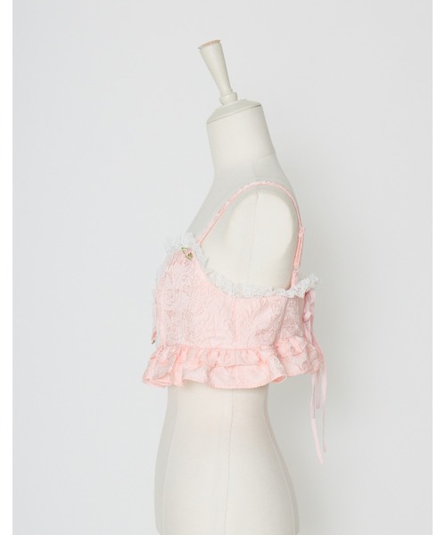 Lolime by mellfy memory(ロリミー バイ メルフィーメモリー)の「frill rose jacquard bustier(Tシャツ/カットソー・レディース・ホワイト/ピンク・FREE)」の19枚目の写真
