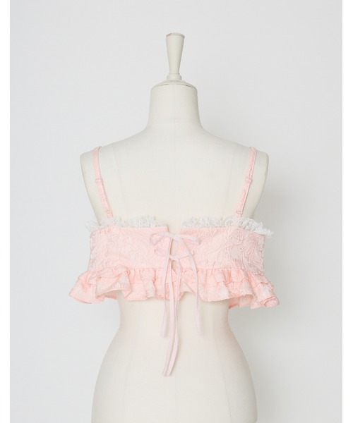 Lolime by mellfy memory(ロリミー バイ メルフィーメモリー)の「frill rose jacquard bustier(Tシャツ/カットソー・レディース・ホワイト/ピンク・FREE)」の20枚目の写真