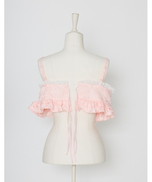 Lolime by mellfy memory(ロリミー バイ メルフィーメモリー)の「frill rose jacquard bustier(Tシャツ/カットソー・レディース・ホワイト/ピンク・FREE)」の21枚目の写真