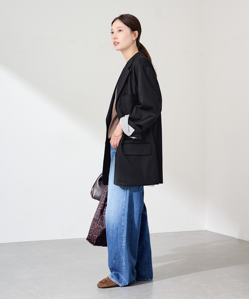 FRAMeWORK(フレームワーク)の「COUTURE DADAM big jk single cashmere ble(テーラードジャケット・レディース・ブラック・FREE)」の3枚目の写真