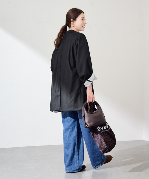 FRAMeWORK(フレームワーク)の「COUTURE DADAM big jk single cashmere ble(テーラードジャケット・レディース・ブラック・FREE)」の4枚目の写真