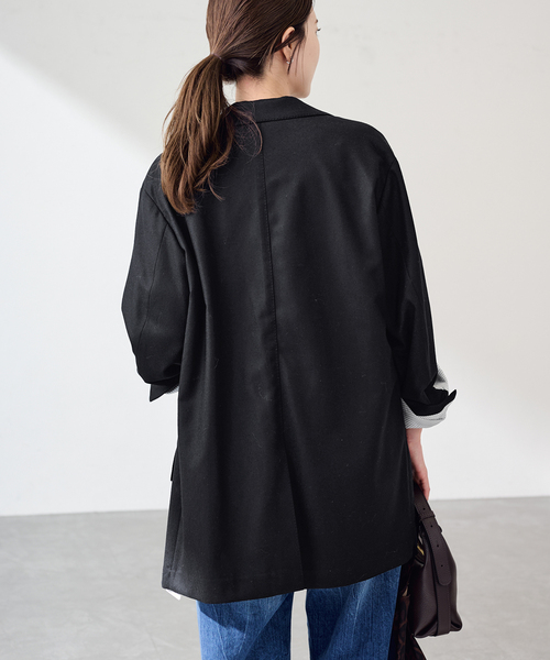FRAMeWORK(フレームワーク)の「COUTURE DADAM big jk single cashmere ble(テーラードジャケット・レディース・ブラック・FREE)」の9枚目の写真