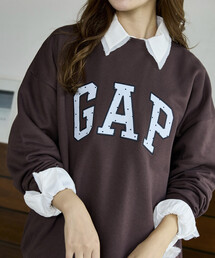 PUBLUX × GAP/ギャップ 別注 ドット ロゴ 刺繍 裏起毛 スウェット　限定展開