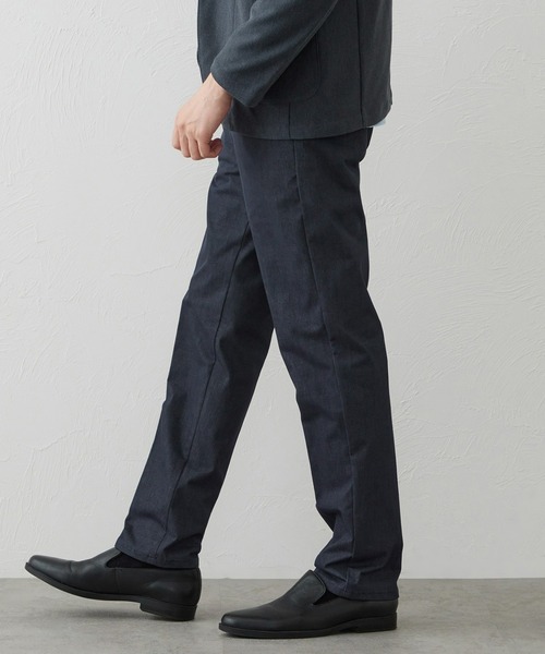EDWIN(エドウィン)の「デニスラ スリムテーパードパンツ スラックス【シャンブレーライクストレッチ/ビジネス】(スラックス・メンズ・ネイビー/グレー・31/32/33/34/35/36/30)」の15枚目の写真