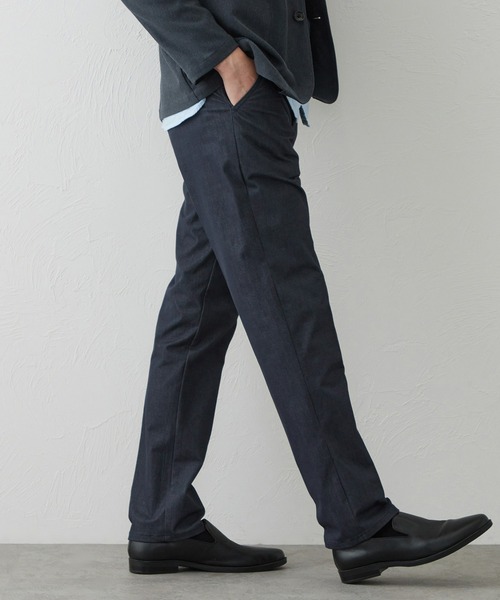 EDWIN(エドウィン)の「デニスラ スリムテーパードパンツ スラックス【シャンブレーライクストレッチ/ビジネス】(スラックス・メンズ・ネイビー/グレー・31/32/33/34/35/36/30)」の16枚目の写真