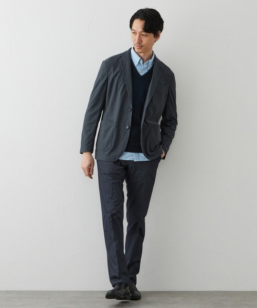 EDWIN(エドウィン)の「デニスラ スリムテーパードパンツ スラックス【シャンブレーライクストレッチ/ビジネス】(スラックス・メンズ・ネイビー/グレー・31/32/33/34/35/36/30)」の21枚目の写真