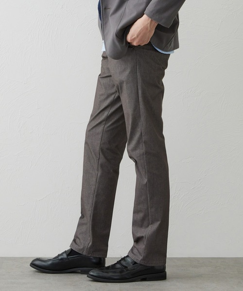 EDWIN(エドウィン)の「デニスラ スリムテーパードパンツ スラックス【シャンブレーライクストレッチ/ビジネス】(スラックス・メンズ・ネイビー/グレー・31/32/33/34/35/36/30)」の4枚目の写真