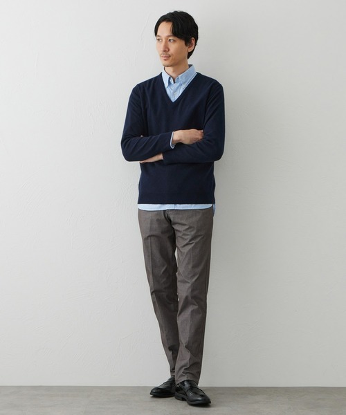 EDWIN(エドウィン)の「デニスラ スリムテーパードパンツ スラックス【シャンブレーライクストレッチ/ビジネス】(スラックス・メンズ・ネイビー/グレー・31/32/33/34/35/36/30)」の13枚目の写真