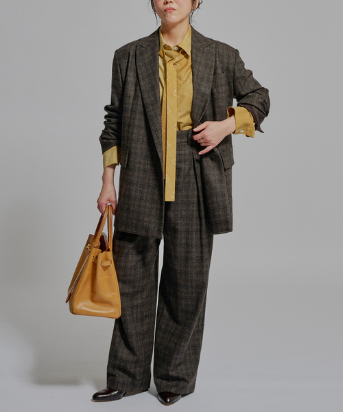 journal standard L'essage(ジャーナルスタンダードレサージュ)の「L' ESSENTIAL BALLI チェックパンツ(スラックス・レディース・ブラウン系その他/グレー・36/38)」の5枚目の写真