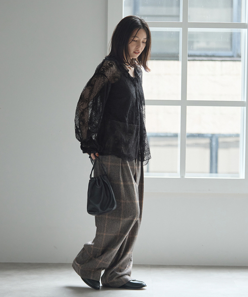 journal standard L'essage(ジャーナルスタンダードレサージュ)の「L' ESSENTIAL BALLI チェックパンツ(スラックス・レディース・ブラウン系その他/グレー・36/38)」の11枚目の写真