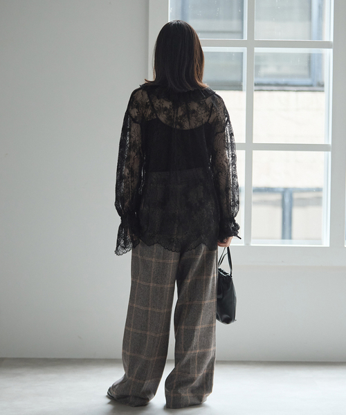 journal standard L'essage(ジャーナルスタンダードレサージュ)の「L' ESSENTIAL BALLI チェックパンツ(スラックス・レディース・ブラウン系その他/グレー・36/38)」の12枚目の写真