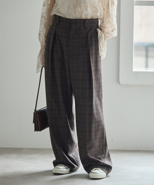 journal standard L'essage(ジャーナルスタンダードレサージュ)の「L' ESSENTIAL BALLI チェックパンツ(スラックス・レディース・ブラウン系その他/グレー・36/38)」の18枚目の写真