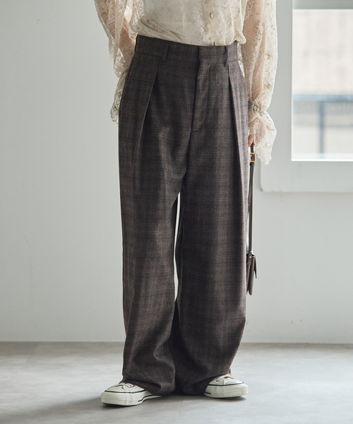journal standard L'essage(ジャーナルスタンダードレサージュ)の「L' ESSENTIAL BALLI チェックパンツ(スラックス・レディース・ブラウン系その他/グレー・36/38)」の19枚目の写真