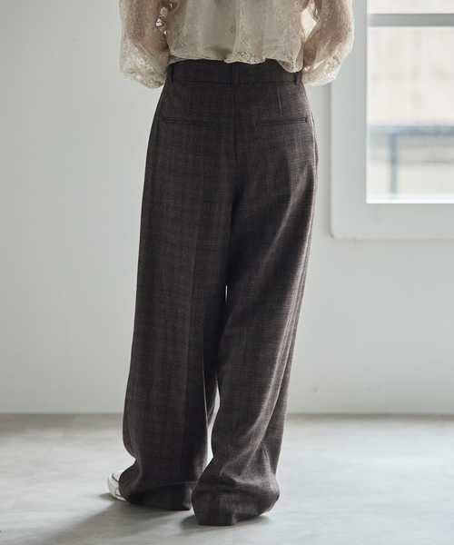 journal standard L'essage(ジャーナルスタンダードレサージュ)の「L' ESSENTIAL BALLI チェックパンツ(スラックス・レディース・ブラウン系その他/グレー・36/38)」の21枚目の写真
