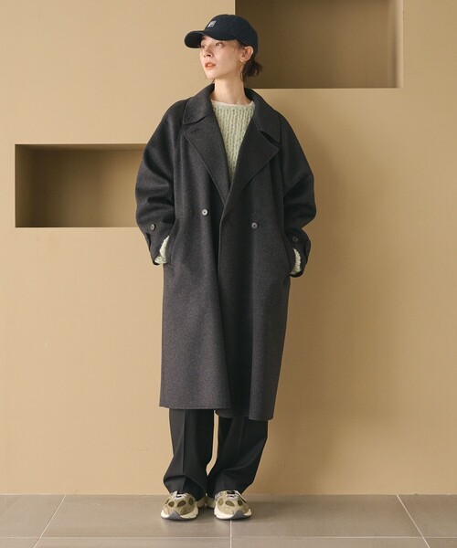 BEAUTY&YOUTH UNITED ARROWS(ビューティーアンドユースユナイテッドアローズ)の「リバー テーラード スタンドカラーコート(その他アウター・レディース・ネイビー/ダークグレー/モカ・XS/M/S)」の2枚目の写真