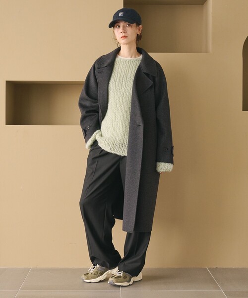 BEAUTY&YOUTH UNITED ARROWS(ビューティーアンドユースユナイテッドアローズ)の「リバー テーラード スタンドカラーコート(その他アウター・レディース・ネイビー/ダークグレー/モカ・XS/M/S)」の14枚目の写真