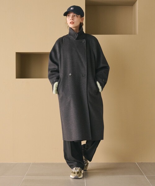 BEAUTY&YOUTH UNITED ARROWS(ビューティーアンドユースユナイテッドアローズ)の「リバー テーラード スタンドカラーコート(その他アウター・レディース・ネイビー/ダークグレー/モカ・XS/M/S)」の15枚目の写真