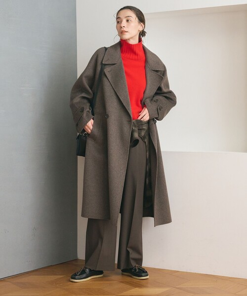 BEAUTY&YOUTH UNITED ARROWS(ビューティーアンドユースユナイテッドアローズ)の「リバー テーラード スタンドカラーコート(その他アウター・レディース・ネイビー/ダークグレー/モカ・XS/M/S)」の4枚目の写真