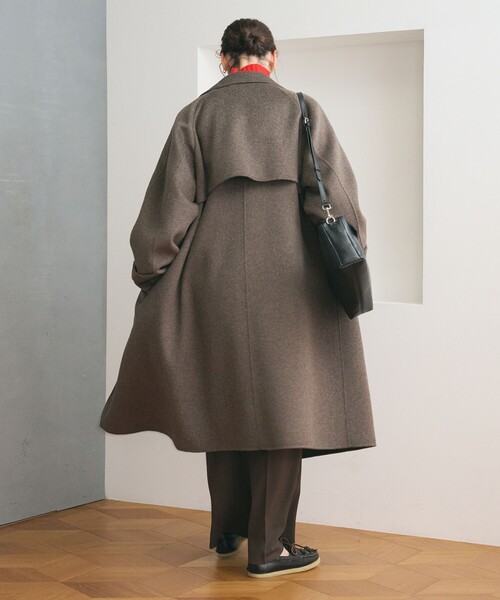 BEAUTY&YOUTH UNITED ARROWS(ビューティーアンドユースユナイテッドアローズ)の「リバー テーラード スタンドカラーコート(その他アウター・レディース・ネイビー/ダークグレー/モカ・XS/M/S)」の6枚目の写真