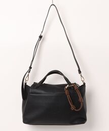 カシュカシュ cachecache / チャーム付シボフェイクレザー2wayバッグ