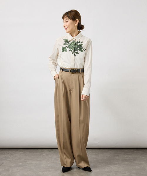 VERMEIL par iena(ヴェルメイユパーイエナ)の「mii ミイ Hand Embroidered シャツ(シャツ/ブラウス・レディース・アイボリー・FREE)」の18枚目の写真