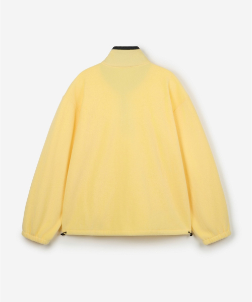 TNGT（ティーエヌジーティー）の「Oversized Fleece Half Zip-Up (Butter Yellow) TNTS6F100Y2（スウェット・レディース・その他・100/105/110/85/95）」の3枚目の写真