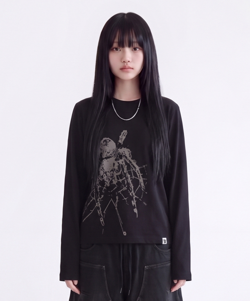 GRAVER（グレーバー）の「[UNISEX]HARMLES ロングスリーブ_3color（Tシャツ/カットソー・レディース・ホワイト/ブラック/ホワイト系その他2・MEDIUM/LARGE）」の12枚目の写真