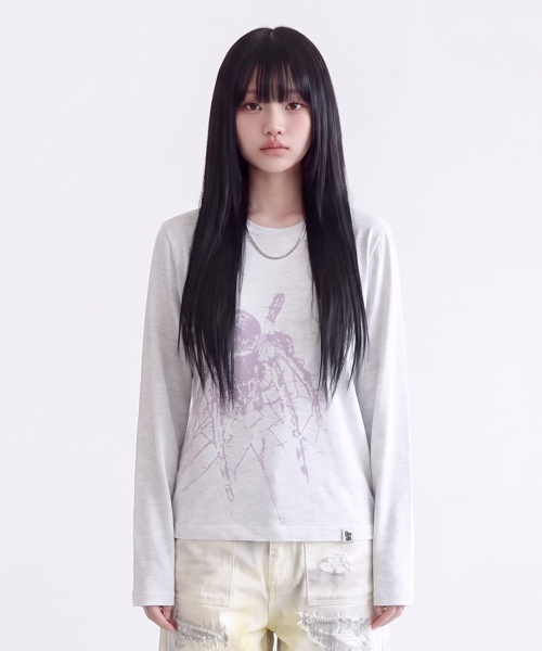 GRAVER（グレーバー）の「[UNISEX]HARMLES ロングスリーブ_3color（Tシャツ/カットソー・レディース・ホワイト/ブラック/ホワイト系その他2・MEDIUM/LARGE）」の13枚目の写真
