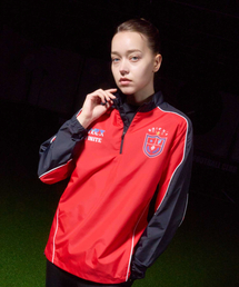 GALEX（ギャレックス）の「フットボールハーフジップカラーブロックピステ レッド GA6711 RD（Tシャツ/カットソー）」