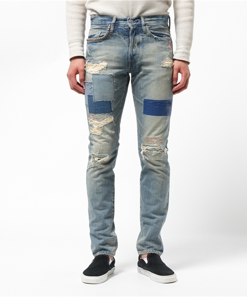 HYSTERIC GLAMOUR(ヒステリックグラマー)の「BPR加工 デニムテーパードPT(デニムパンツ・メンズ・インディゴブルー・29inch/32inch/28inch/34inch/31inch/30inch)」の6枚目の写真