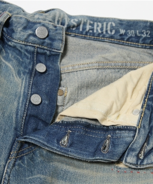 HYSTERIC GLAMOUR(ヒステリックグラマー)の「BPR加工 デニムテーパードPT(デニムパンツ・メンズ・インディゴブルー・29inch/32inch/28inch/34inch/31inch/30inch)」の2枚目の写真