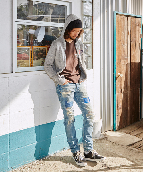 HYSTERIC GLAMOUR(ヒステリックグラマー)の「BPR加工 デニムテーパードPT(デニムパンツ・メンズ・インディゴブルー・29inch/32inch/28inch/34inch/31inch/30inch)」の13枚目の写真