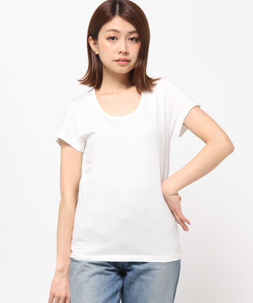 MOUSSY（マウジー）の「U/N BASIC TEE（Tシャツ/カットソー・レディース・ブラック/オフホワイト・1/2）」の10枚目の写真