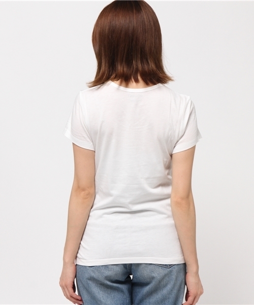 MOUSSY（マウジー）の「U/N BASIC TEE（Tシャツ/カットソー・レディース・ブラック/オフホワイト・1/2）」の5枚目の写真