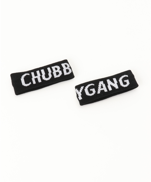 CHUBBYGANG（チャビーギャング）の「ロゴ2Pリストバンド（その他小物・キッズ・ブラック/ホワイト・FREE）」の2枚目の写真