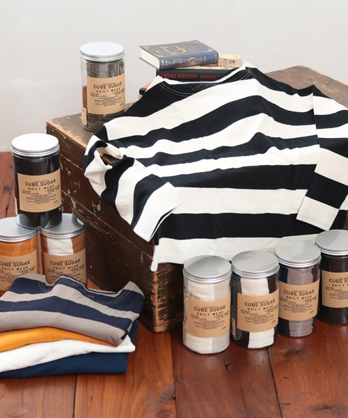 CUBE SUGAR（キューブシュガー）の「USコットン 14/-空紡糸天竺 ボトル入り太ボーダーBIGボート（Tシャツ/カットソー・レディース・ホワイト×ブラック/グレー系その他/ホワイト×グレー/ホワイト×イエロー・M）」の17枚目の写真