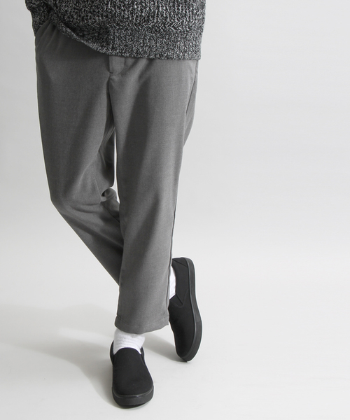 WEGO(ウィゴー)の「WEGO/裏起毛ストレッチテーパードパンツ(その他パンツ・メンズ・ライトグレー/ブルー系その他2/ブラック・MEDIUM/LARGE)」の1枚目の写真