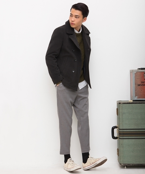 WEGO(ウィゴー)の「WEGO/裏起毛ストレッチテーパードパンツ(その他パンツ・メンズ・ライトグレー/ブルー系その他2/ブラック・MEDIUM/LARGE)」の19枚目の写真