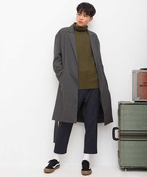 WEGO(ウィゴー)の「WEGO/裏起毛ストレッチテーパードパンツ(その他パンツ・メンズ・ライトグレー/ブルー系その他2/ブラック・MEDIUM/LARGE)」の20枚目の写真