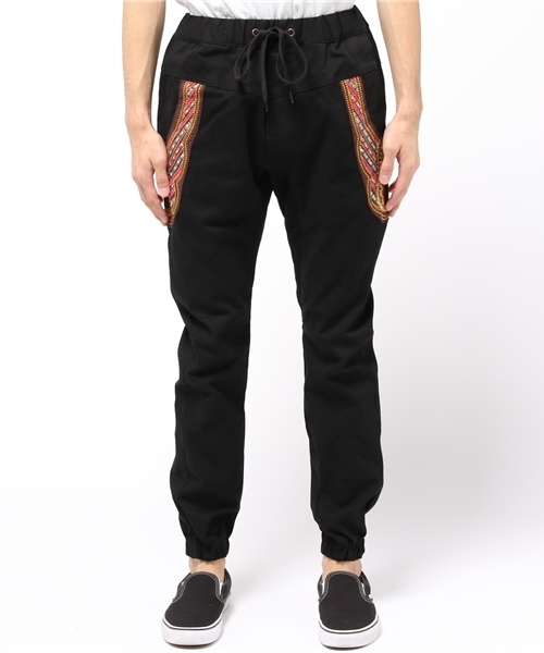 ALDIES（アールディーズ）の「Decoration Easy PT 刺繍 リブ ロングパンツ（その他パンツ・メンズ・ベージュ/ネイビー/ブラック/オリーブ・LARGE/SMALL/X-LARGE/MEDIUM）」の7枚目の写真