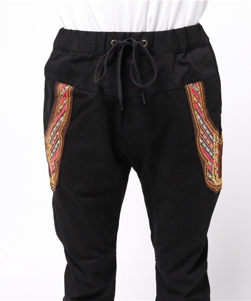 ALDIES（アールディーズ）の「Decoration Easy PT 刺繍 リブ ロングパンツ（その他パンツ・メンズ・ベージュ/ネイビー/ブラック/オリーブ・LARGE/SMALL/X-LARGE/MEDIUM）」の8枚目の写真