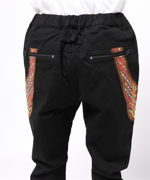 ALDIES（アールディーズ）の「Decoration Easy PT 刺繍 リブ ロングパンツ（その他パンツ・メンズ・ベージュ/ネイビー/ブラック/オリーブ・LARGE/SMALL/X-LARGE/MEDIUM）」の9枚目の写真