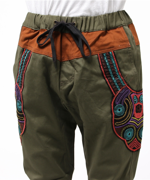 ALDIES（アールディーズ）の「Decoration Easy PT 刺繍 リブ ロングパンツ（その他パンツ・メンズ・ベージュ/ネイビー/ブラック/オリーブ・LARGE/SMALL/X-LARGE/MEDIUM）」の13枚目の写真