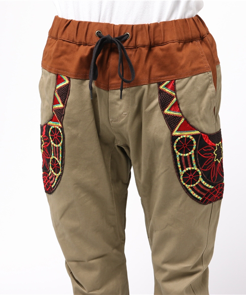 ALDIES（アールディーズ）の「Decoration Easy PT 刺繍 リブ ロングパンツ（その他パンツ・メンズ・ベージュ/ネイビー/ブラック/オリーブ・LARGE/SMALL/X-LARGE/MEDIUM）」の15枚目の写真