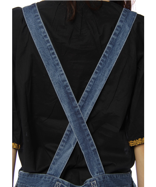 mystic（ミスティック）の「クラッシュデニムサロペット（サロペット/オーバーオール・レディース・ブルー・1/2）」の8枚目の写真