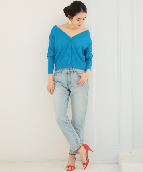 A part by（アパートバイ）の「14GHTCドルマンVカーディガン 745147 （カーディガン/ボレロ・レディース・ブラック/ホワイト/レッド/グレー/ブルー・FREE）」の10枚目の写真