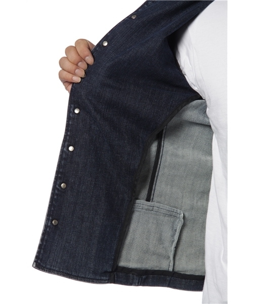 International Gallery BEAMS（インターナショナルギャラリービームス）の「Vaporize / デニムナポレオンジャケット（デニムジャケット・メンズ・ブラック/その他1・MEDIUM/LARGE/SMALL）」の9枚目の写真