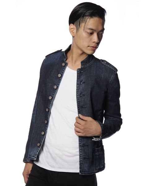 International Gallery BEAMS（インターナショナルギャラリービームス）の「Vaporize / デニムナポレオンジャケット（デニムジャケット・メンズ・ブラック/その他1・MEDIUM/LARGE/SMALL）」の10枚目の写真