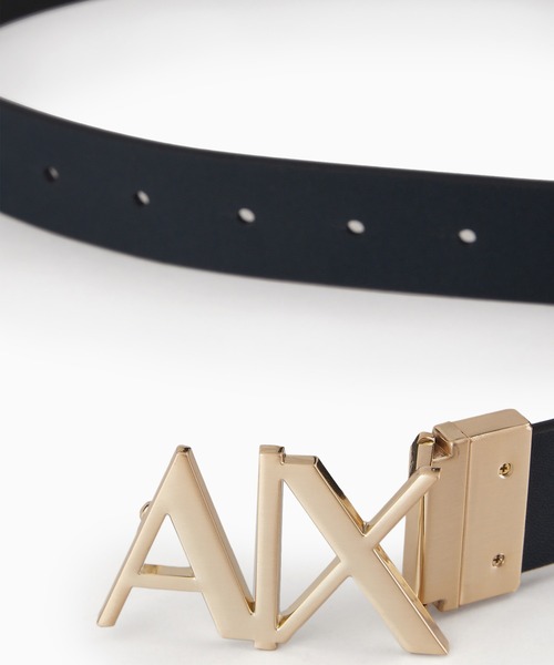 A|X アルマーニ エクスチェンジ】A|Xバックル レザーベルト（ベルト
